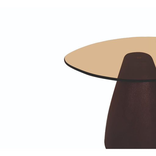 Brix Bijzettafel Glas Rood 43 cm 43x50x40 cm-Bijzettafels-Livingfurn