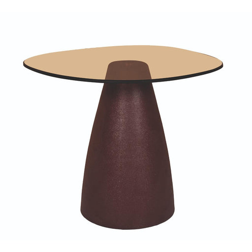 Brix Bijzettafel Glas Rood 43 cm 43x50x40 cm-Bijzettafels-Livingfurn