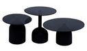 Brix Bijzettafel Glas Zwart 55 cm-Livingfurn