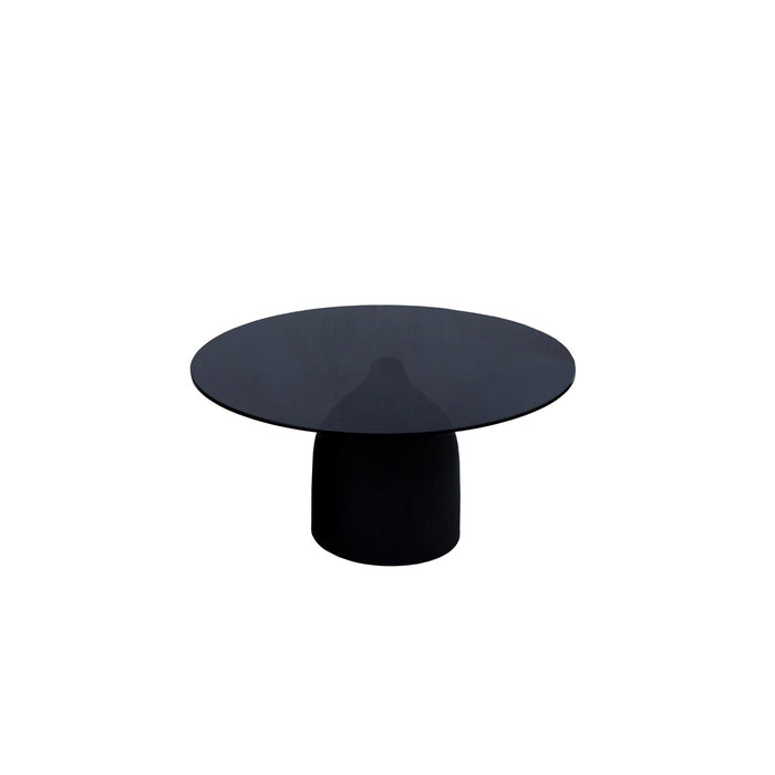 Brix Bijzettafel Glas Zwart 70 cm-Bijzettafels-Livingfurn