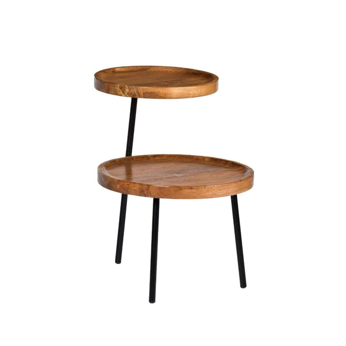 Brix Bijzettafel Mangohout Naturel hout 45 cm-Bijzettafels-Livingfurn
