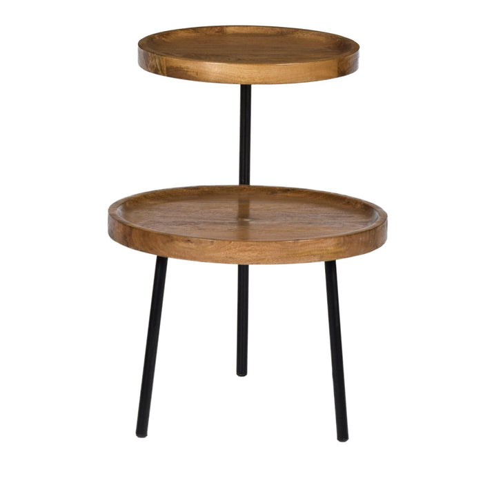 Brix Bijzettafel Mangohout Naturel hout 45 cm-Bijzettafels-Livingfurn