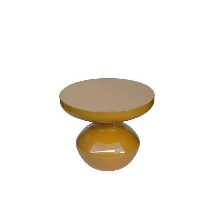 Brix Bijzettafel Metaal Geel 40 cm 40.5x40.5x34 cm-Bijzettafels-Livingfurn