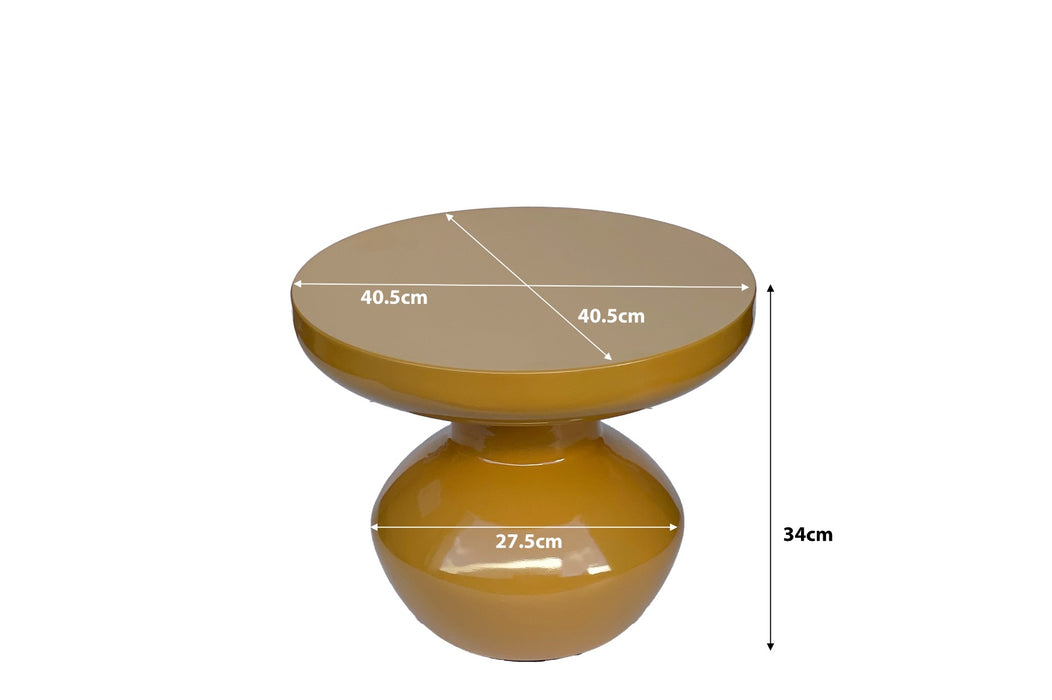 Brix Bijzettafel Metaal Geel 40 cm-Livingfurn