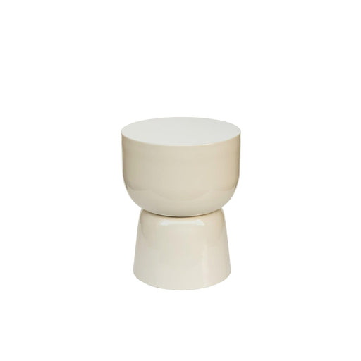 Brix Bijzettafel Metaal Wit 35 cm 35.5x35.5x46 cm-Bijzettafels-Livingfurn