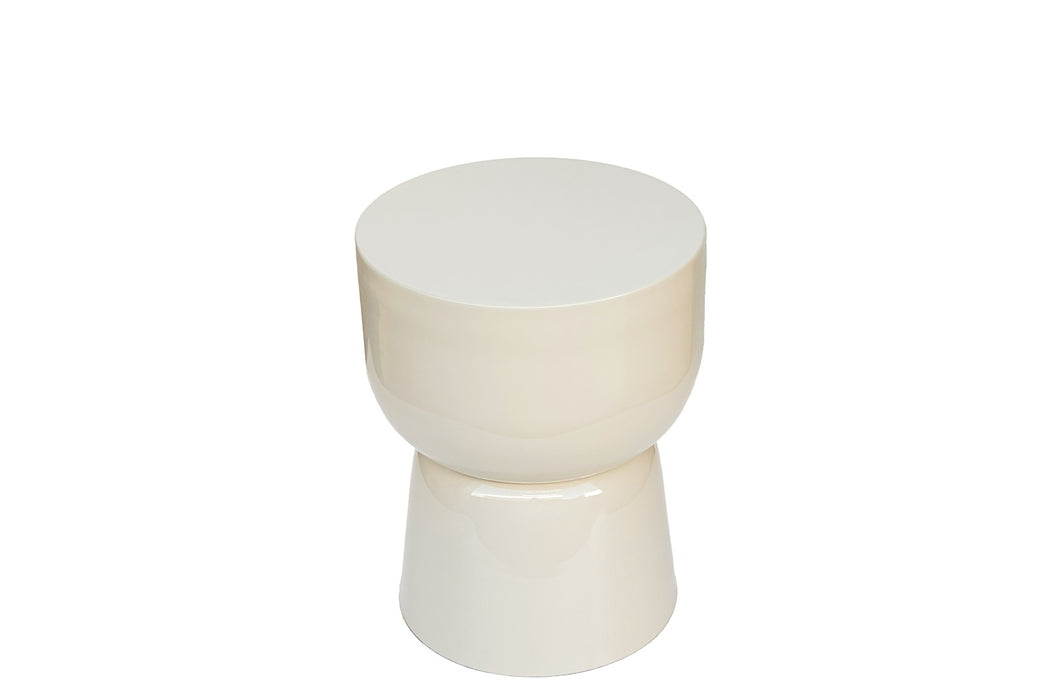 Brix Bijzettafel Metaal Wit 35 cm-Livingfurn
