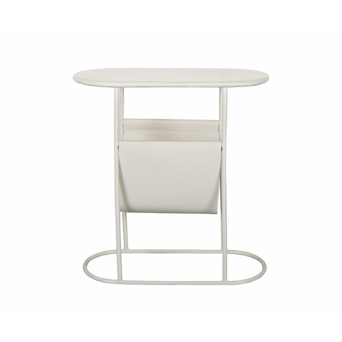 Brix Bijzettafel Metaal Wit 53x24 cm-Bijzettafels-Livingfurn