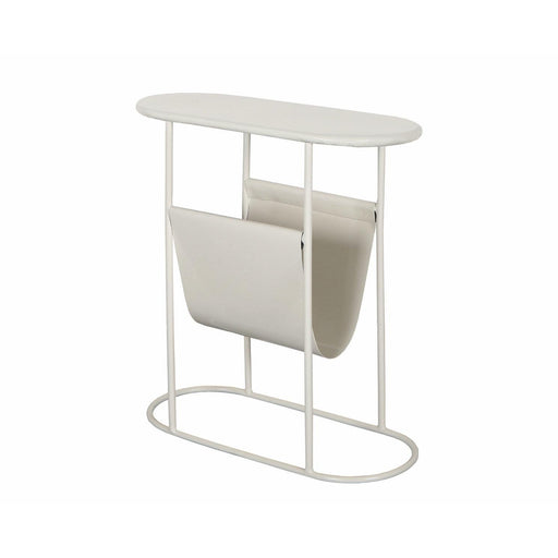 Brix Bijzettafel Metaal Wit 53x24 cm-Bijzettafels-Livingfurn