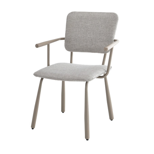 Brix Eetkamerstoel Beige 56 cm - Stof, gecoat staal - 31440-Eetkamerstoelen-Livingfurn