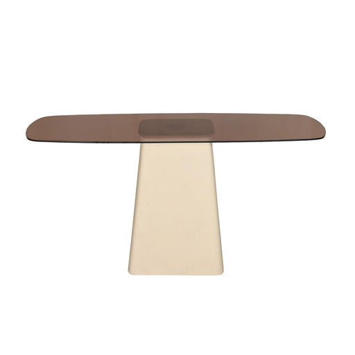 Brix Eettafel Glas Crème wit 140x40 cm-Eettafels-Livingfurn