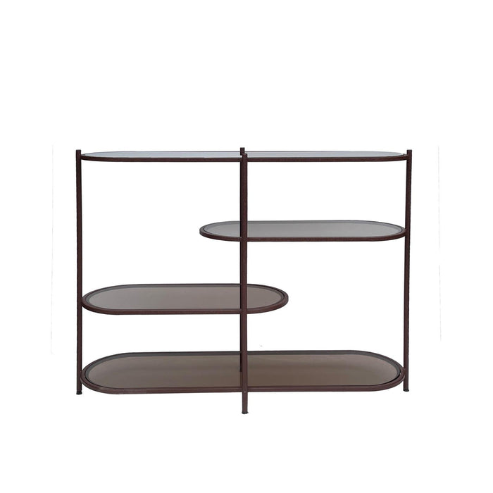 Brix Eettafel Glas Rood 123x38x90 cm-Eettafels-Livingfurn