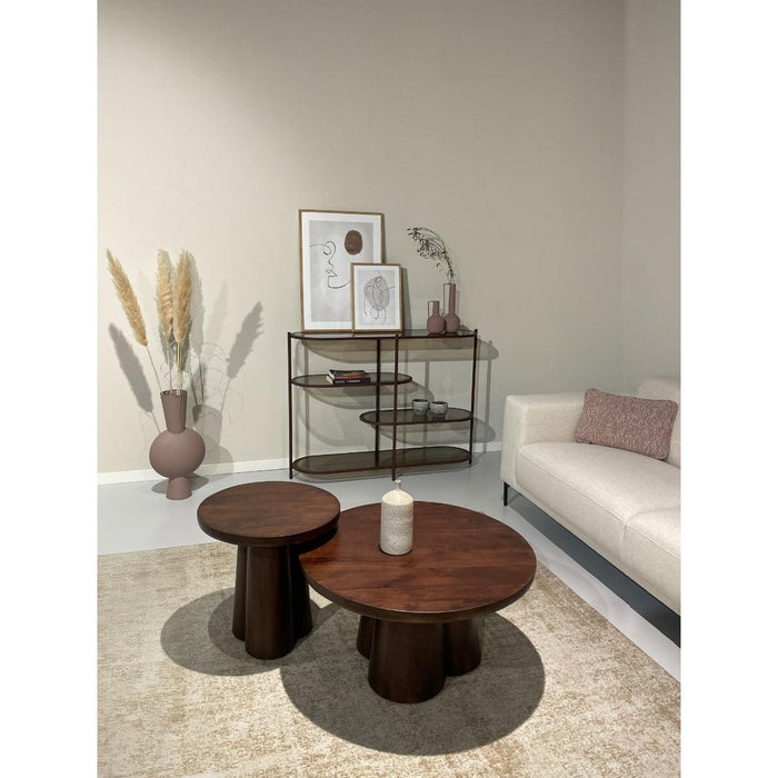 Brix Eettafel Glas Rood 123x38x90 cm-Eettafels-Livingfurn