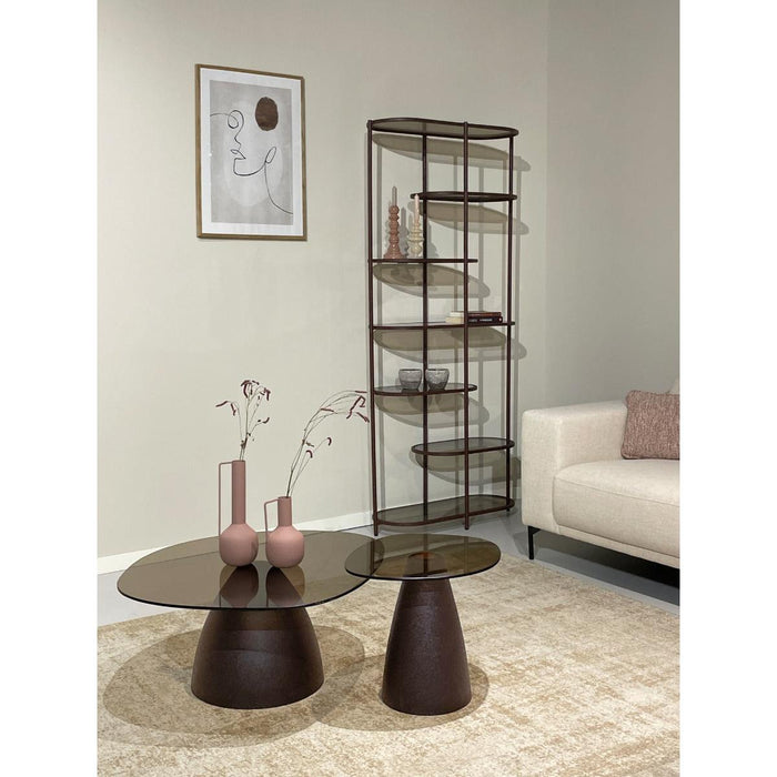 Brix Eettafel Glas Rood 85x35x190 cm-Eettafels-Livingfurn