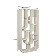 Brix Eettafel Logan Wit 90 cm 90x30x190 cm-Boekenkasten-Livingfurn
