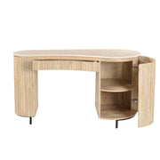 Brix Eettafel Mangohout Beige 136x60 cm-Bureaus-Livingfurn