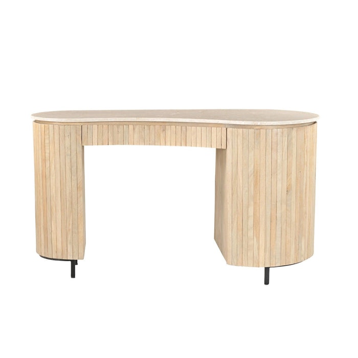 Brix Eettafel Mangohout Beige 136x60 cm-Eettafels-Livingfurn