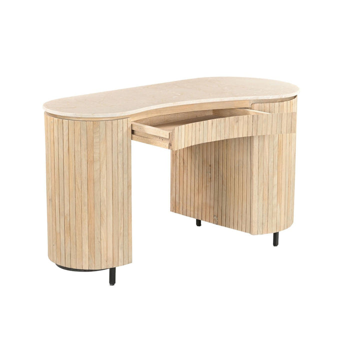 Brix Eettafel Mangohout Beige 136x60 cm-Eettafels-Livingfurn