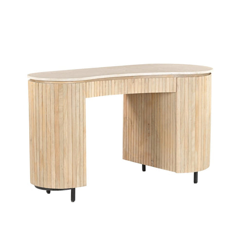 Brix Eettafel Mangohout Beige 136x60 cm-Eettafels-Livingfurn