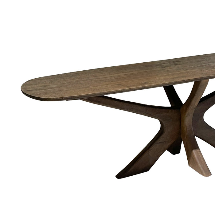 Brix Eettafel Mangohout Bruin 220x100 cm-Eettafels-Livingfurn