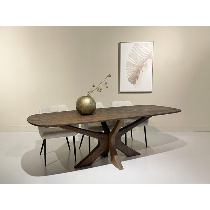 Brix Eettafel Mangohout Bruin 220x100 cm-Eettafels-Livingfurn