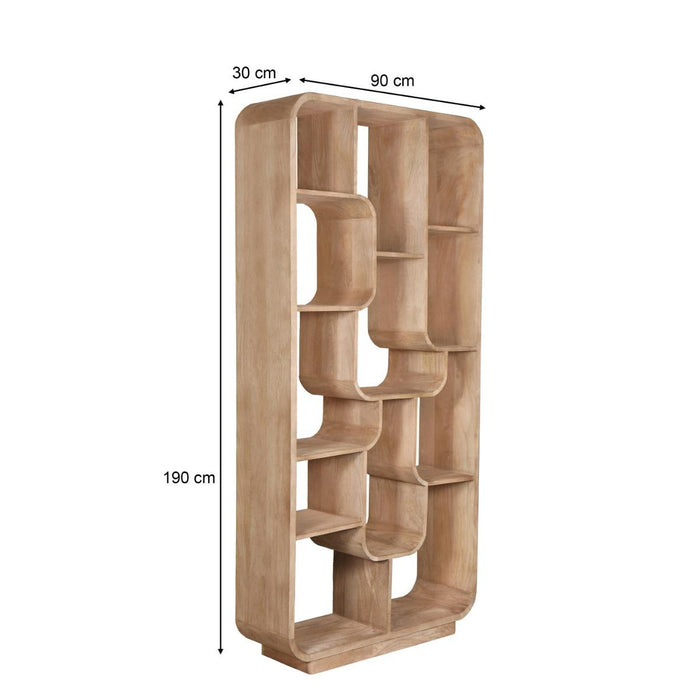 Brix Eettafel Mangohout Bruin 90x30x190 cm-Boekenkasten-Livingfurn