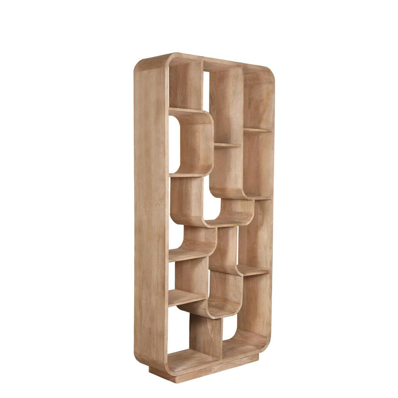 Brix Eettafel Mangohout Bruin 90x30x190 cm-Boekenkasten-Livingfurn