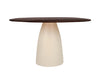 Brix Eettafel Mangohout Crème wit 120x140 cm-Eettafels-Livingfurn