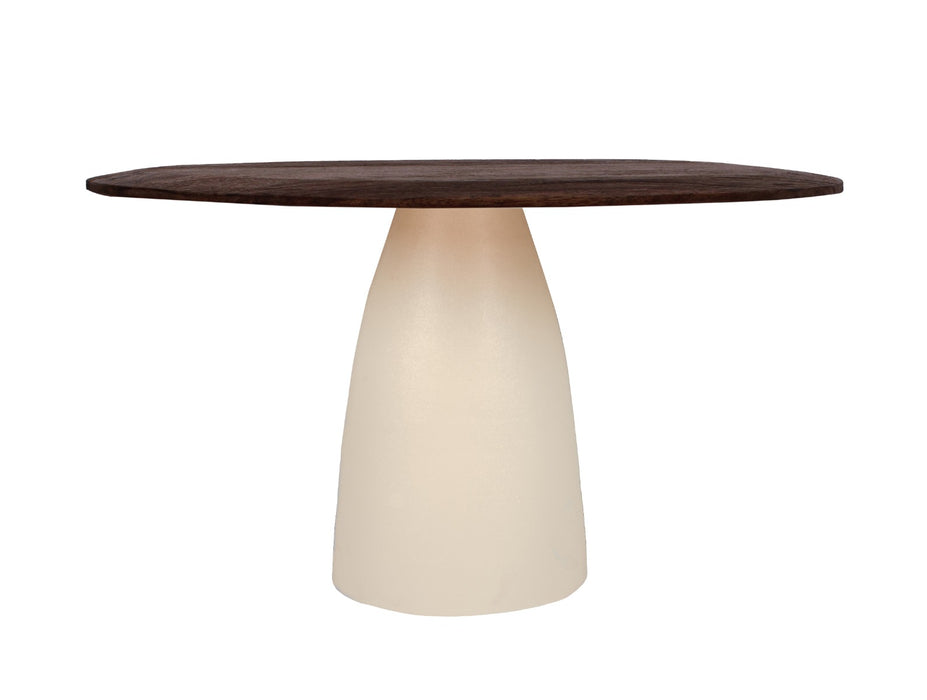 Brix Eettafel Mangohout Crème wit 120x140 cm-Eettafels-Livingfurn
