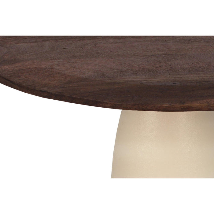 Brix Eettafel Mangohout Crème wit 120x140 cm-Eettafels-Livingfurn