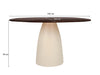 Brix Eettafel Mangohout Crème wit 120x140 cm-Eettafels-Livingfurn