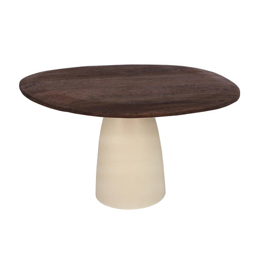 Brix Eettafel Mangohout Crème wit 120x140 cm-Eettafels-Livingfurn