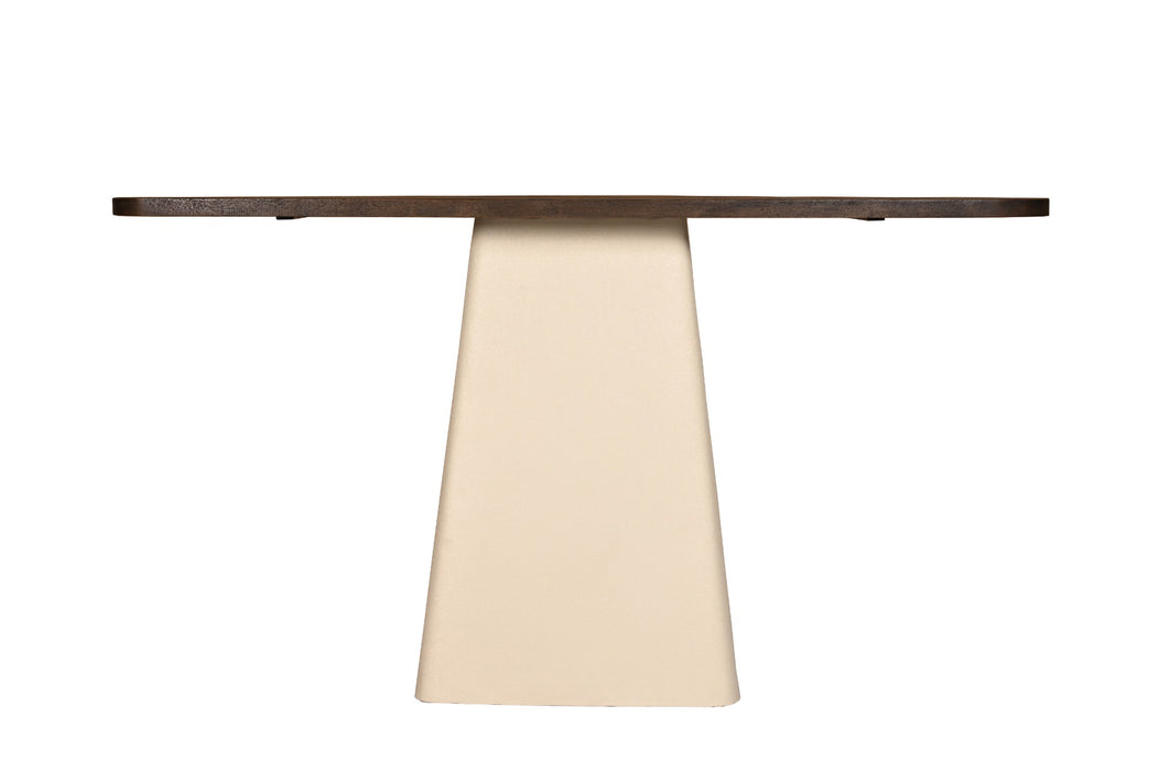 Brix Eettafel Mangohout Crème wit 140x40 cm-Eettafels-Livingfurn