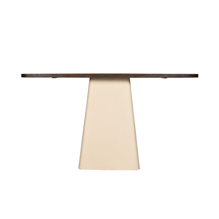 Brix Eettafel Mangohout Crème wit 140x40 cm-Eettafels-Livingfurn