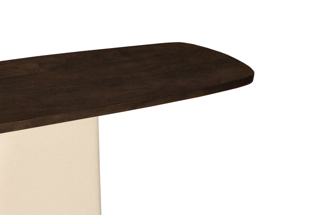Brix Eettafel Mangohout Crème wit 140x40 cm-Eettafels-Livingfurn