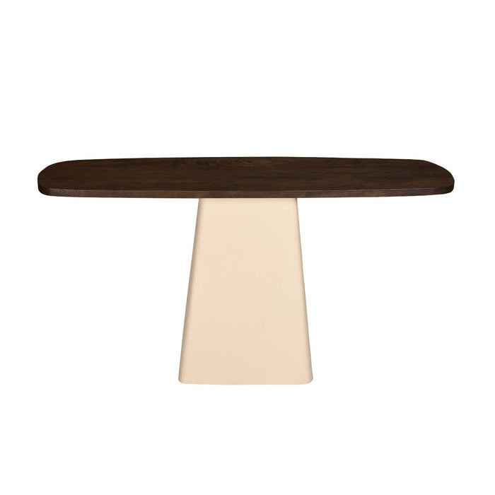 Brix Eettafel Mangohout Crème wit 140x40 cm-Eettafels-Livingfurn