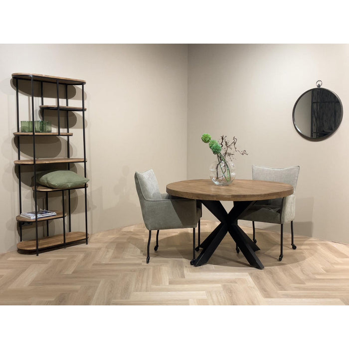 Brix Eettafel Mangohout Naturel hout 140 cm-Eettafels-Livingfurn