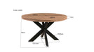 Brix Eettafel Mangohout Naturel hout 140 cm-Eettafels-Livingfurn