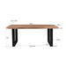 Brix Eettafel Mangohout Naturel hout 200x100 cm-Eettafels-Livingfurn