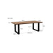 Brix Eettafel Mangohout Naturel hout 220x100 cm-Eettafels-Livingfurn