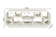 Brix Eettafel Mangohout Wit 130x40x50 cm-Eettafels-Livingfurn