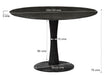 Brix Eettafel Mangohout Zwart 120 cm-Eettafels-Livingfurn