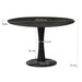 Brix Eettafel Mangohout Zwart 120 cm-Eettafels-Livingfurn