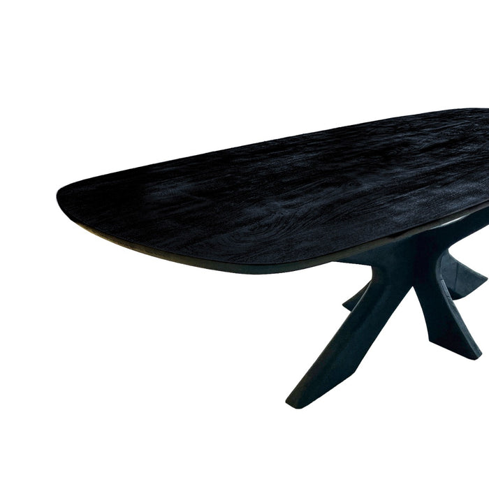 Brix Eettafel Mangohout Zwart 250x105 cm-Eettafels-Livingfurn