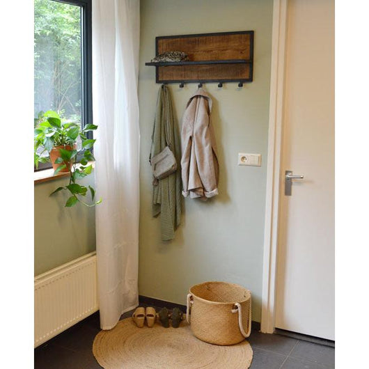 Brix Kapstok Mangohout Naturel hout 70 cm-Kapstokken-Livingfurn