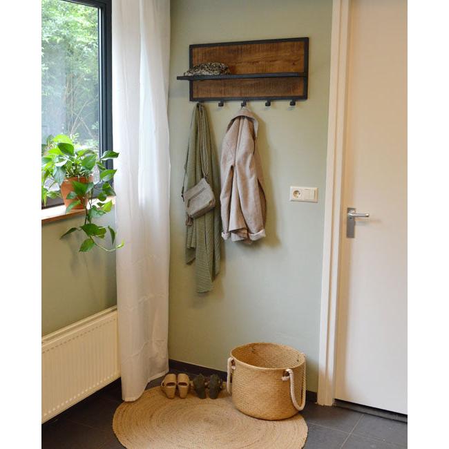 Brix Kapstok Mangohout Naturel hout 70 cm-Kapstokken-Livingfurn