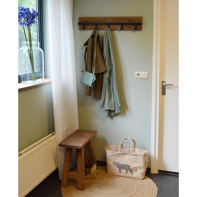 Brix Kapstok Mangohout Naturel hout 75 cm-Kapstokken-Livingfurn