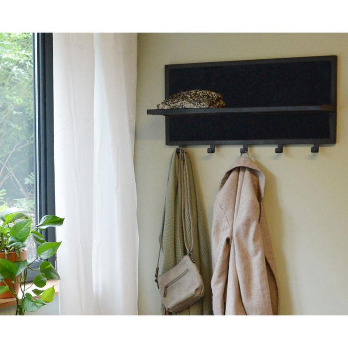 Brix Kapstok Mangohout Zwart 70 cm-Kapstokken-Livingfurn