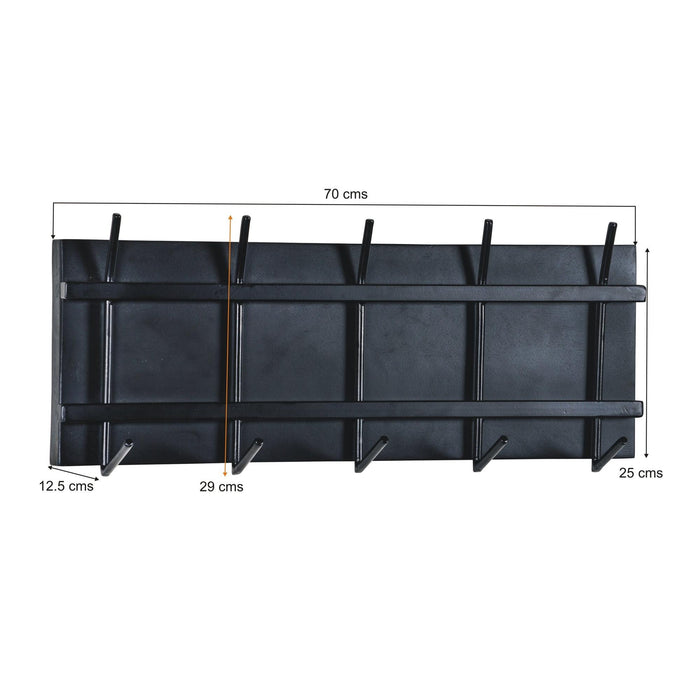 Brix Kapstok Mangohout Zwart 70 cm-Kapstokken-Livingfurn