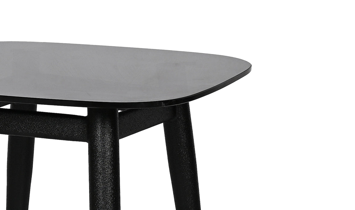 Bijzettafel Merle Rookglas Zwart 45cm