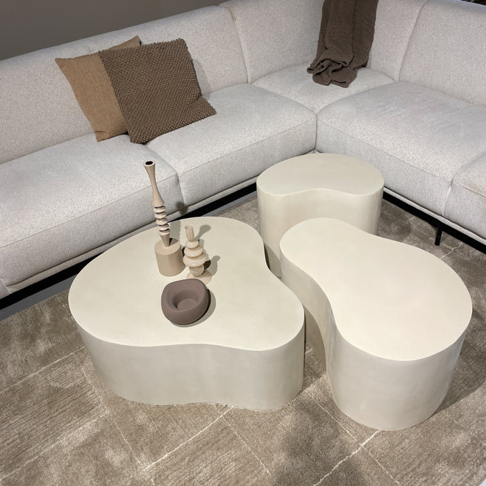 Brix Salontafel Beton Beige 85x70 cm-Salontafels-Livingfurn